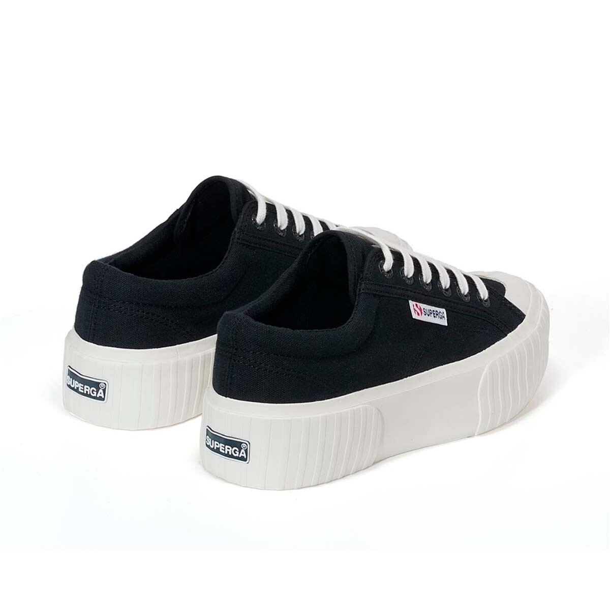 ZAPATILLAS MUJER SUPERGA URBANAS NEGRO S5111SWA6M 2631 STRIPE PLATFORM BLACK WHITE - 3