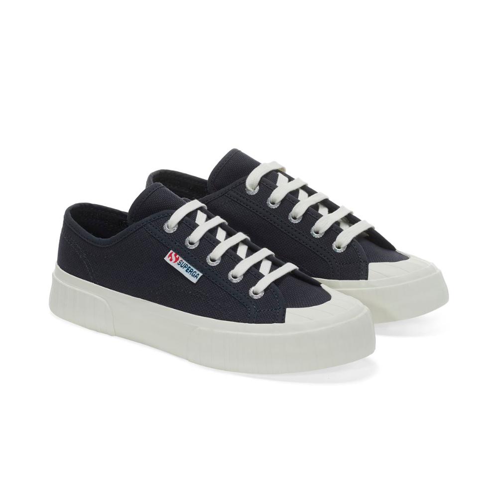 ZAPATILLAS MUJER SUPERGA URBANAS GRIS S00GRT0ALB 2630 STRIPE BLUE GREY DARK - 2