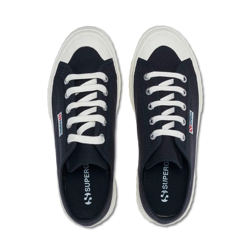 ZAPATILLAS MUJER SUPERGA URBANAS GRIS S00GRT0ALB 2630 STRIPE BLUE GREY DARK - 4