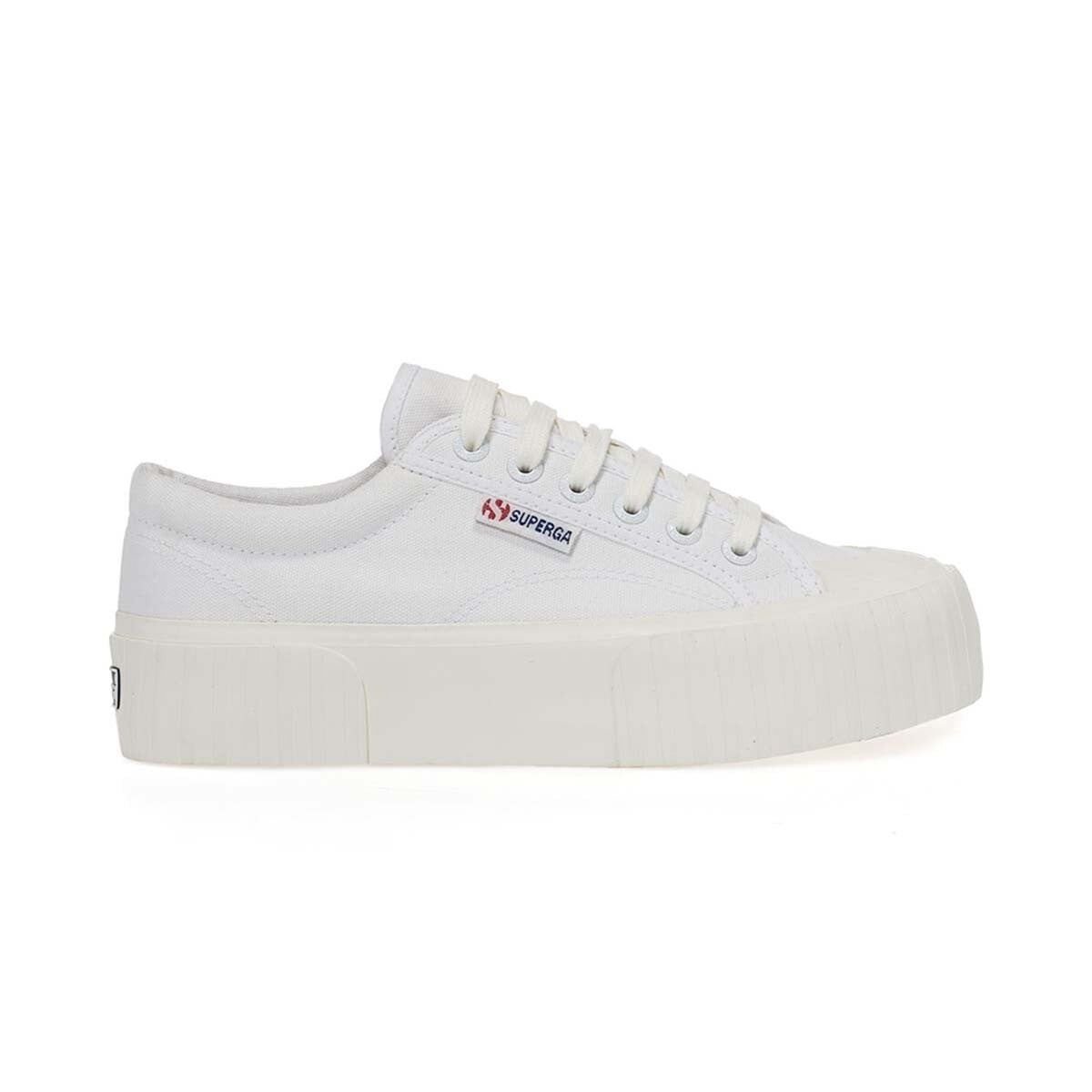 ZAPATILLAS MUJER SUPERGA URBANAS BLANCO S5111SWA6L 2631 STRIPE PLATFORM - 1