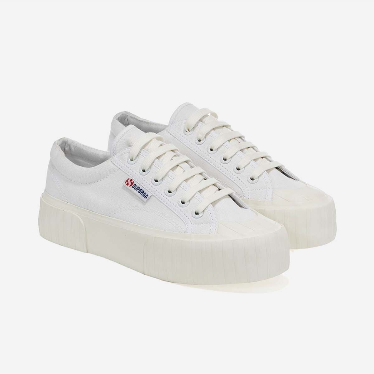 ZAPATILLAS MUJER SUPERGA URBANAS BLANCO S5111SWA6L 2631 STRIPE PLATFORM - 2