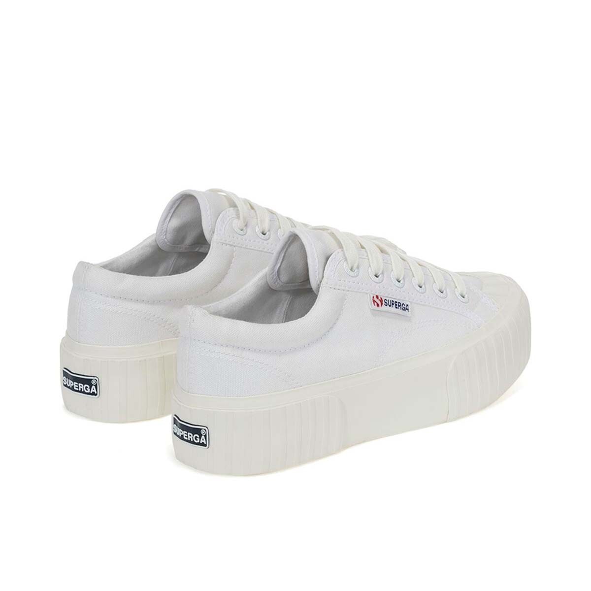 ZAPATILLAS MUJER SUPERGA URBANAS BLANCO S5111SWA6L 2631 STRIPE PLATFORM - 3