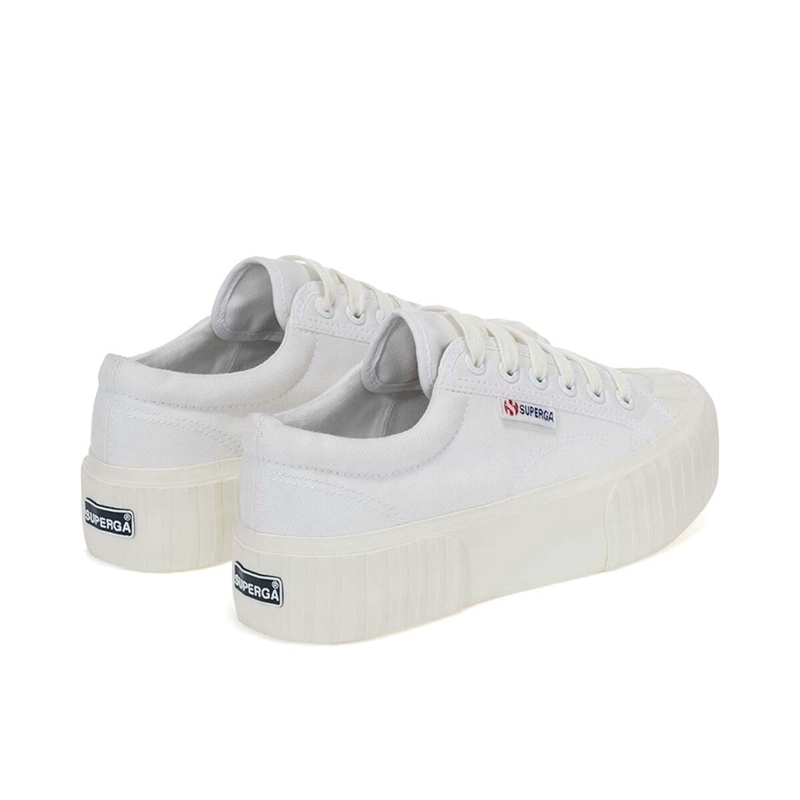 ZAPATILLAS MUJER SUPERGA URBANAS BLANCO S5111SWA6L 2631 STRIPE PLATFORM - 3