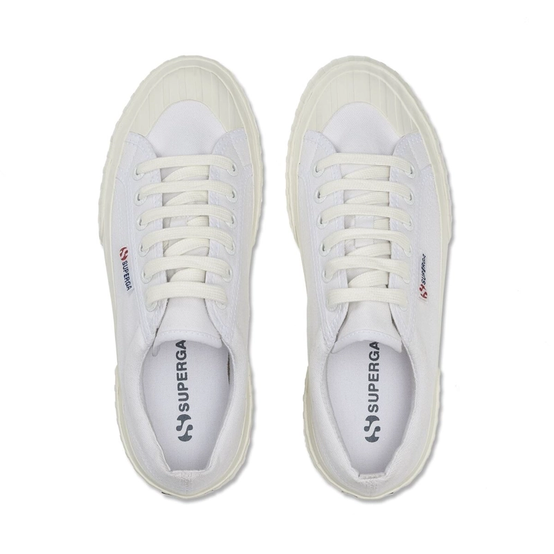 ZAPATILLAS MUJER SUPERGA URBANAS BLANCO S5111SWA6L 2631 STRIPE PLATFORM - 4