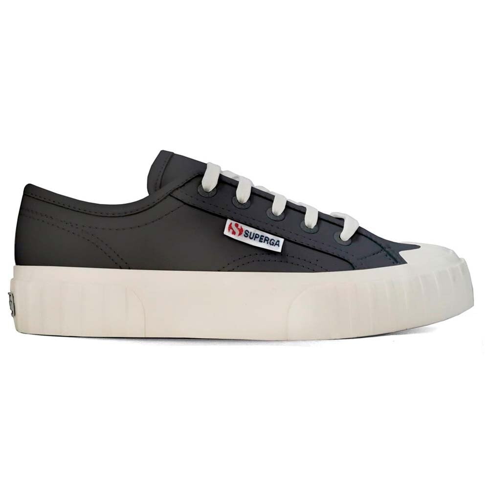 ZAPATILLAS UNISEX SUPERGA URBANAS NEGRO 2630 STRIPE VEGAN FAUX BLACK WHITE - 1