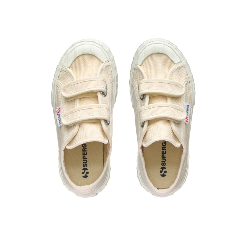 ZAPATILLA KIDS 2630 STRIPE STRAPS BEIGE RAW AVORIO - 4