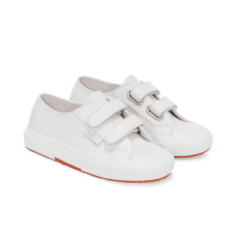 ZAPATILLA KIDS 2750 STRAP VEGAN FAUX LEATHER WHITE - 2