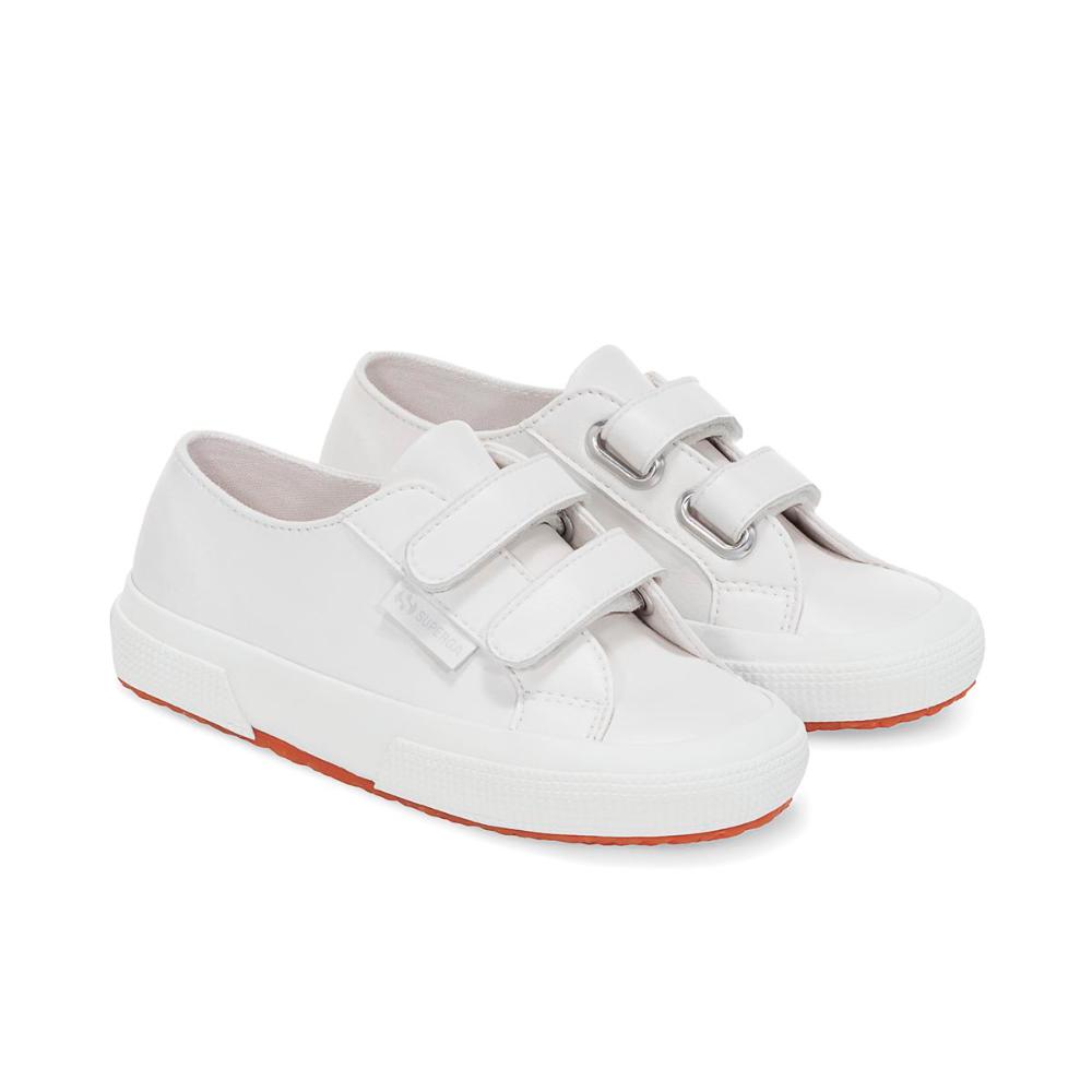 ZAPATILLA KIDS 2750 STRAP VEGAN FAUX LEATHER WHITE - 2