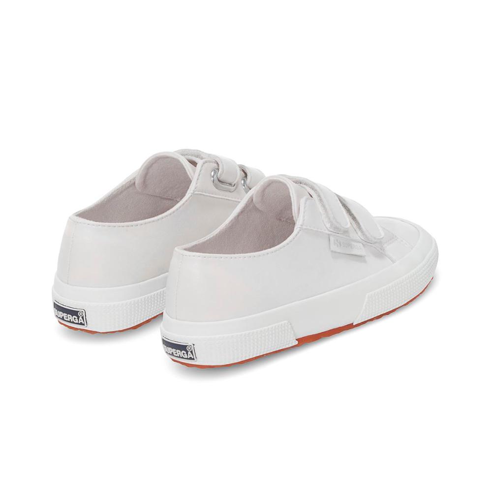 ZAPATILLA KIDS 2750 STRAP VEGAN FAUX LEATHER WHITE - 3