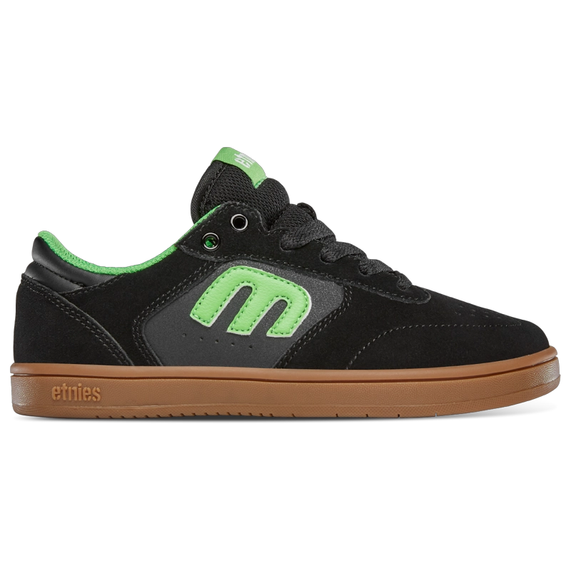 ZAPATILLA KIDS WINDROW BLACK GREEN GUM - 1