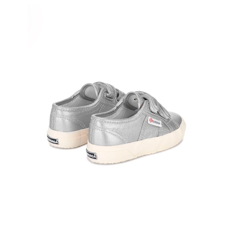 ZAPATILLA KIDS 2750 STRAP METALLIC CANVAS GREY SILVER - 3
