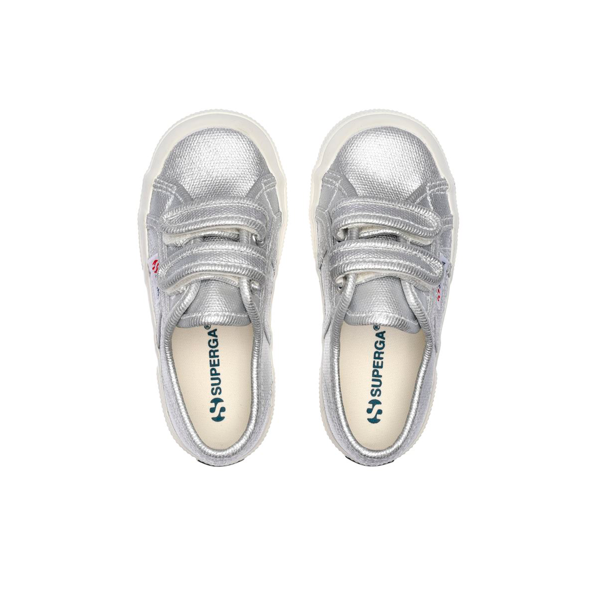 ZAPATILLA KIDS 2750 STRAP METALLIC CANVAS GREY SILVER - 4