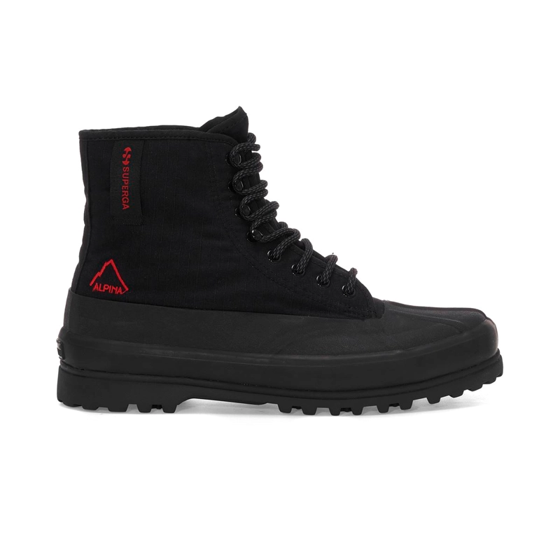 ZAPATILLAS UNISEX SUPERGA URBANAS NEGRO 2481 ALPINA RIPSTOP BLACK RED - 1