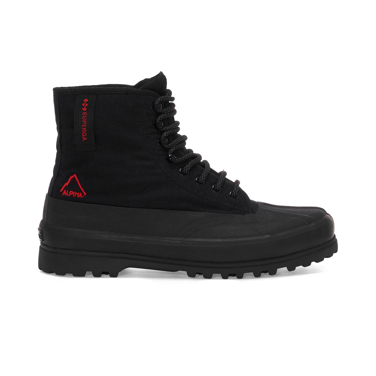 ZAPATILLAS UNISEX SUPERGA URBANAS NEGRO 2481 ALPINA RIPSTOP BLACK RED - 1