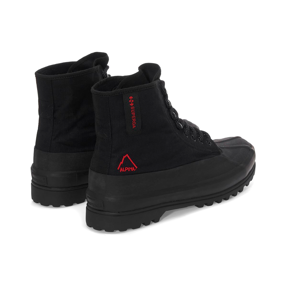 ZAPATILLAS UNISEX SUPERGA URBANAS NEGRO 2481 ALPINA RIPSTOP BLACK RED - 3