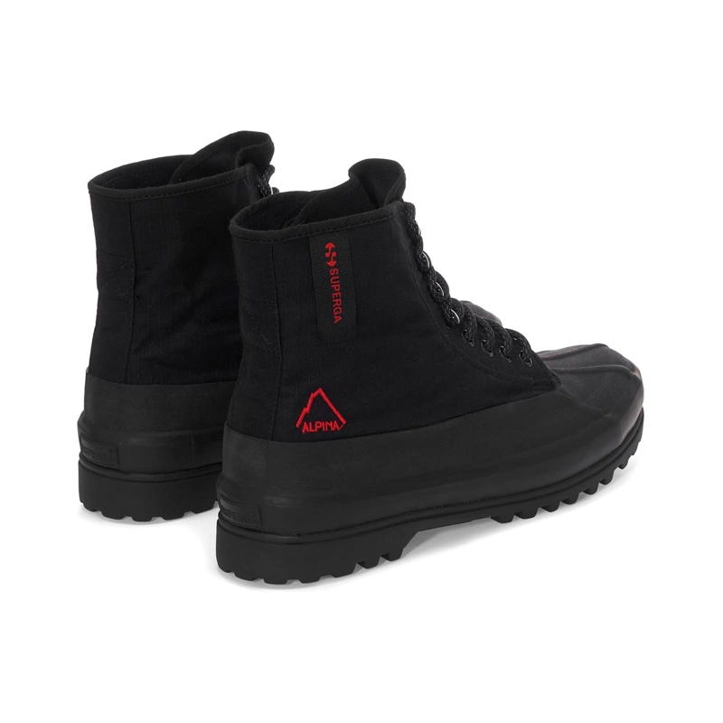 ZAPATILLAS UNISEX SUPERGA URBANAS NEGRO 2481 ALPINA RIPSTOP BLACK RED - 3