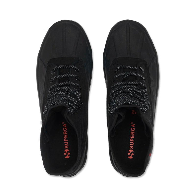 ZAPATILLAS UNISEX SUPERGA URBANAS NEGRO 2481 ALPINA RIPSTOP BLACK RED - 4