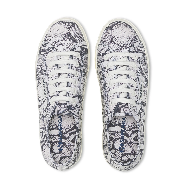 ZAPATILLA 2790 PRINT WHITE AVORIO NAVY SNAKE - 4