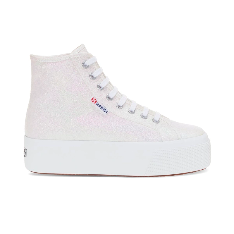 ZAPATILLAS MUJER SUPERGA URBANAS BLANCO 2708 HI TOP LAME IRIDESCENT - 1