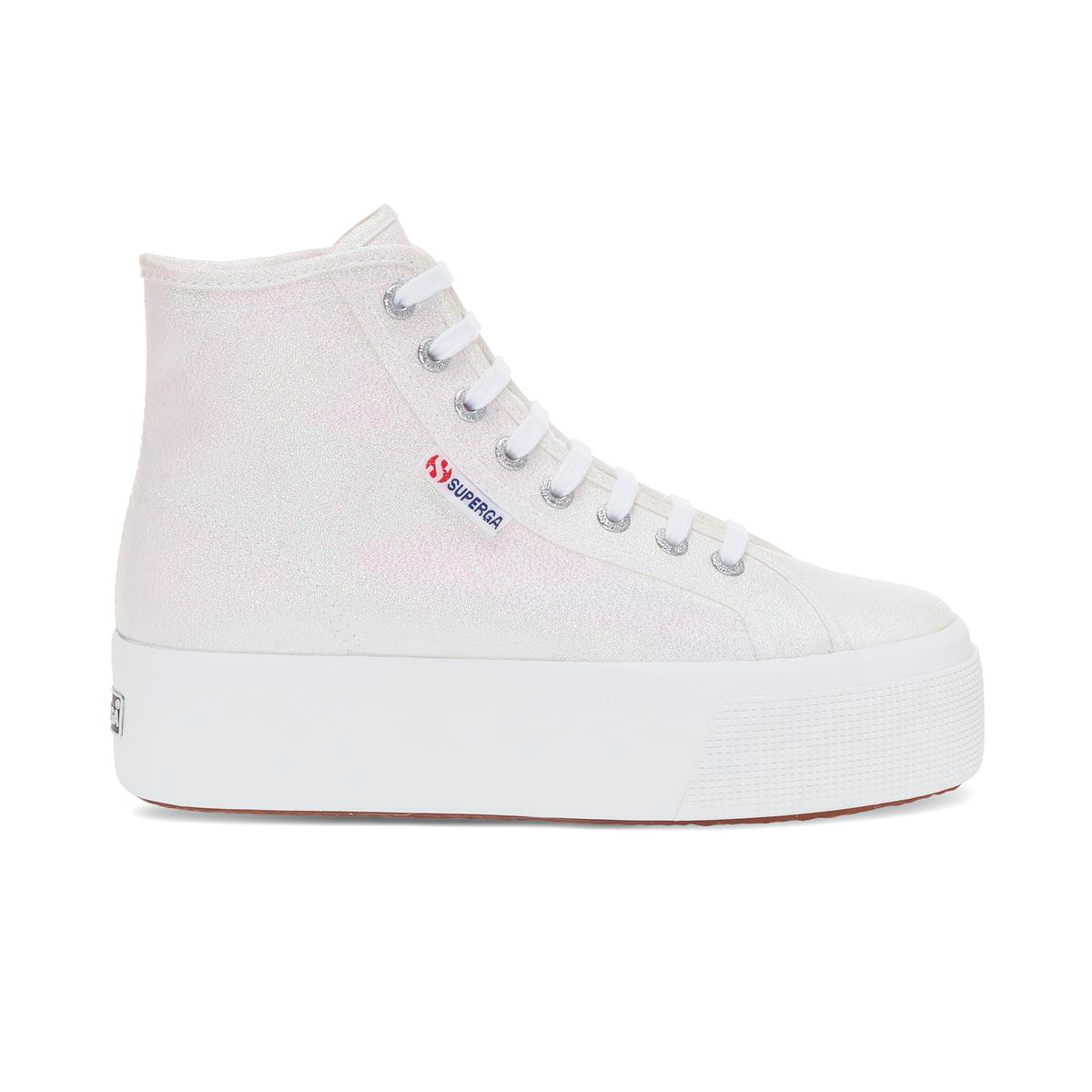 ZAPATILLAS MUJER SUPERGA URBANAS BLANCO 2708 HI TOP LAME IRIDESCENT - 1