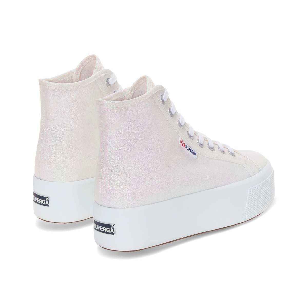 ZAPATILLAS MUJER SUPERGA URBANAS BLANCO 2708 HI TOP LAME IRIDESCENT - 3
