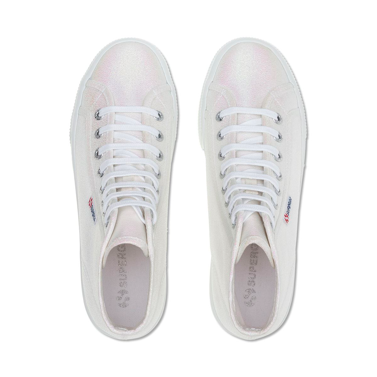 ZAPATILLAS MUJER SUPERGA URBANAS BLANCO 2708 HI TOP LAME IRIDESCENT - 4