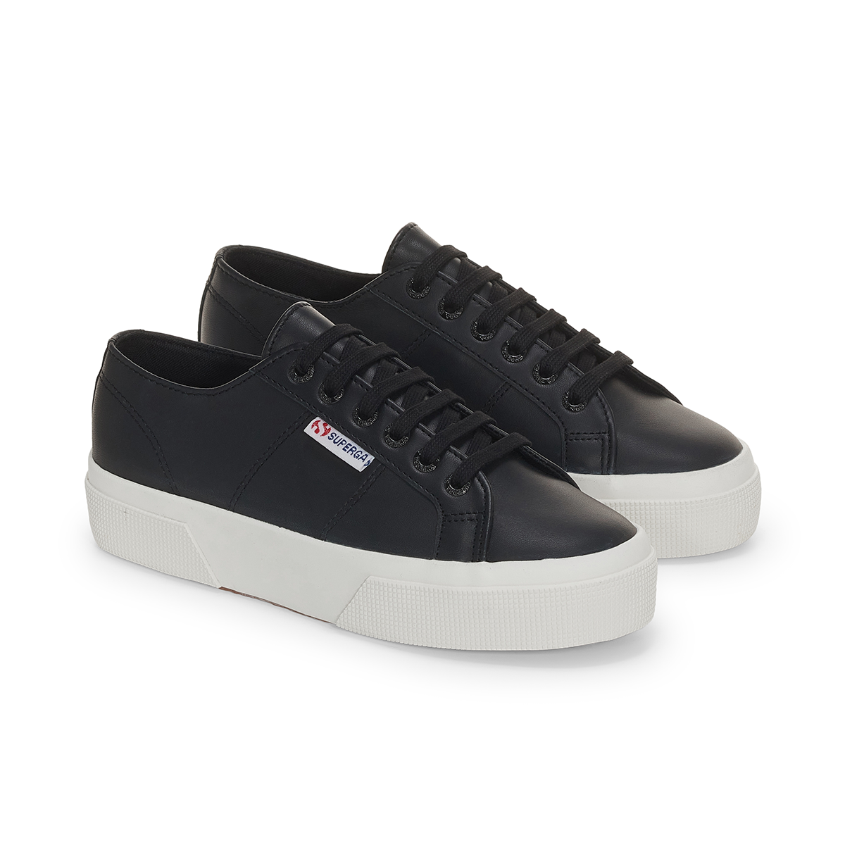 ZAPATILLAS MUJER SUPERGA URBANAS NEGRO S3141HWADT 2740 PLATFORM NAPPA BLACK WHITE - 2