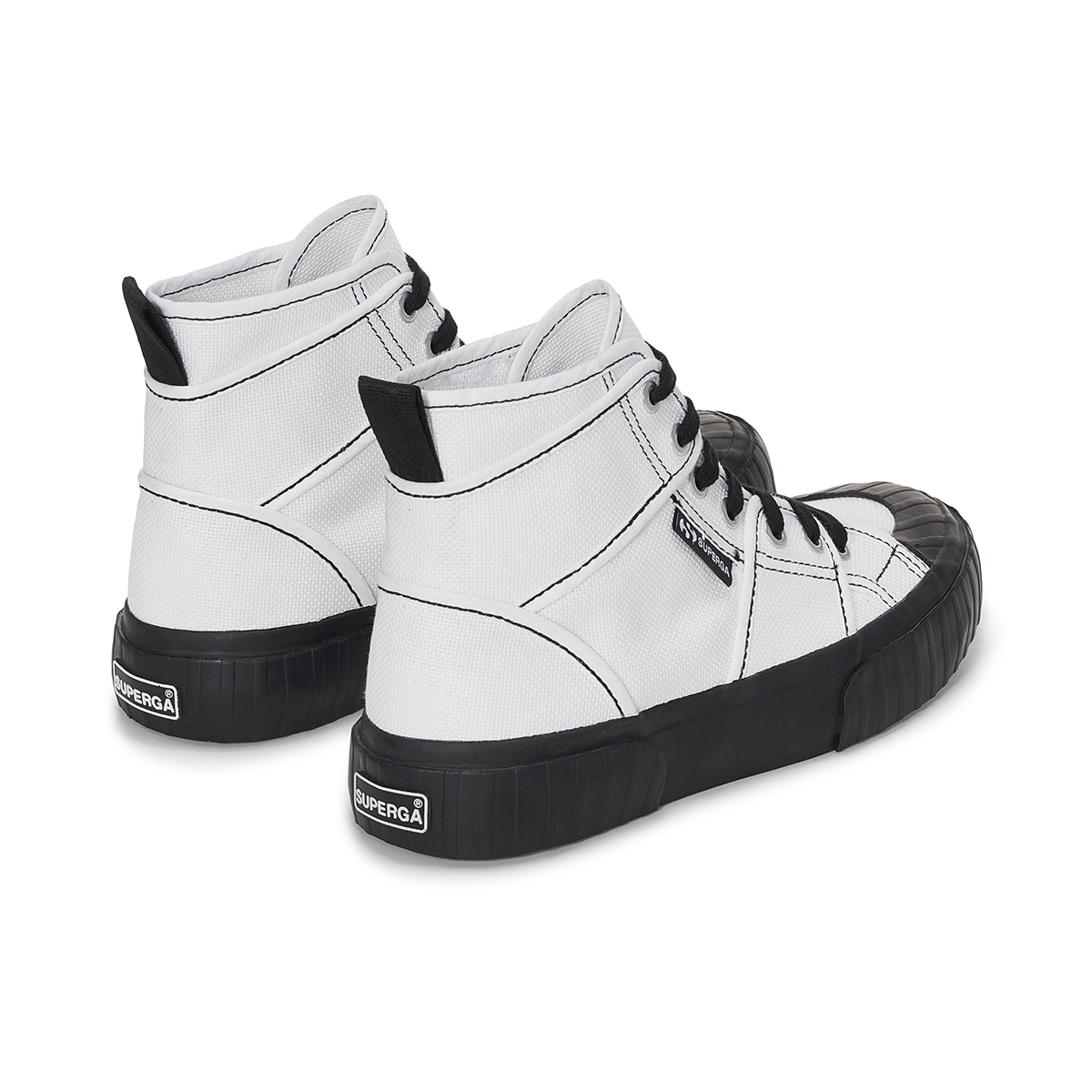 ZAPATILLAS MUJER SUPERGA URBANAS BLANCO S6133LWAEI 2696 STRIPE CL PANELS WHITE BLACK - 3