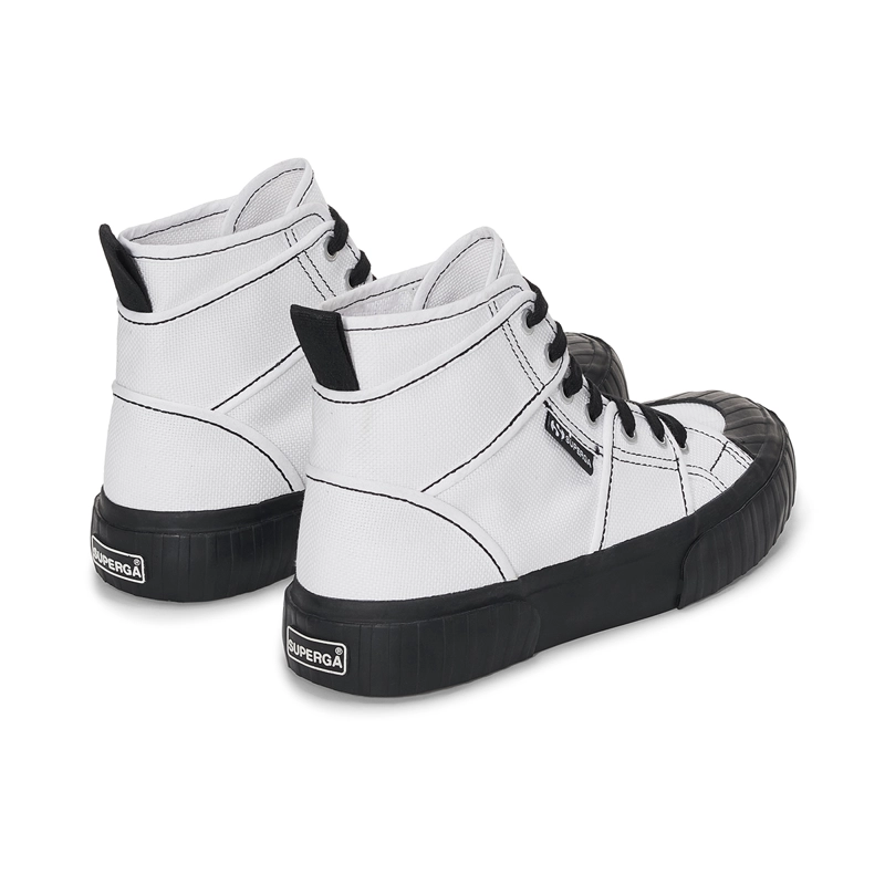 ZAPATILLAS MUJER SUPERGA URBANAS BLANCO S6133LWAEI 2696 STRIPE CL PANELS WHITE BLACK - 3