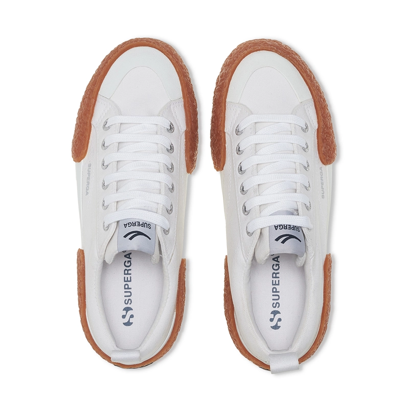 ZAPATILLAS UNISEX SUPERGA URBANAS BLANCO S2137CWA0R 2660 STRIPE BIG BUMP WHITE GUM - 4