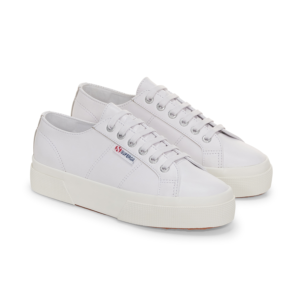 ZAPATILLAS MUJER SUPERGA URBANAS BLANCO S3141HWAFL 2740 PLATFORM NAPPA WHITE SILVER - 2