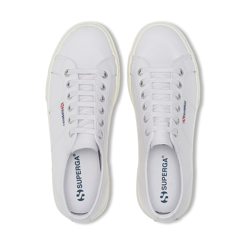 ZAPATILLAS MUJER SUPERGA URBANAS BLANCO S3141HWAFL 2740 PLATFORM NAPPA WHITE SILVER - 4