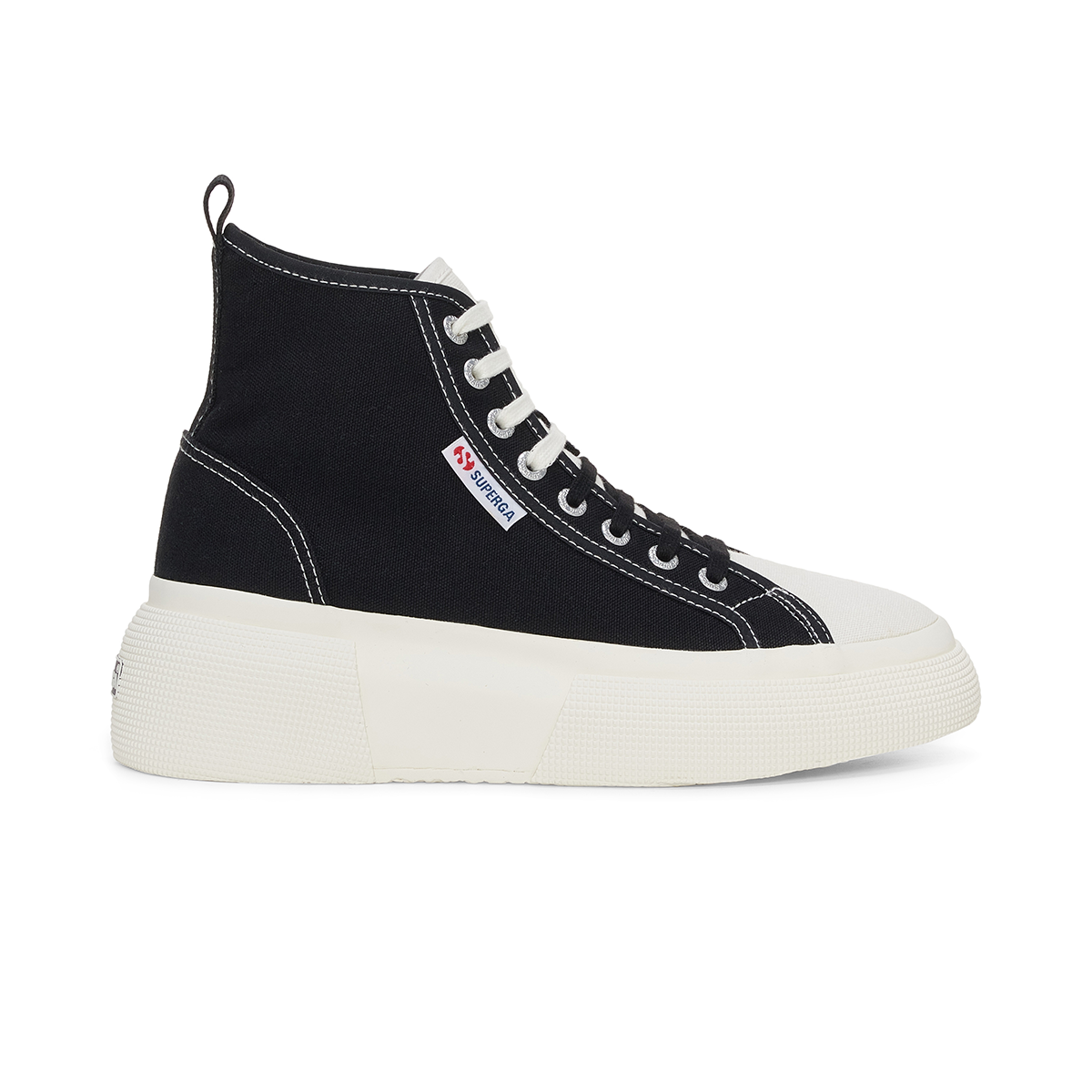 ZAPATILLAS MUJER SUPERGA URBANAS NEGRO S5135QWAE5 2596 BUBBLE MID BLACK WHITE - 1