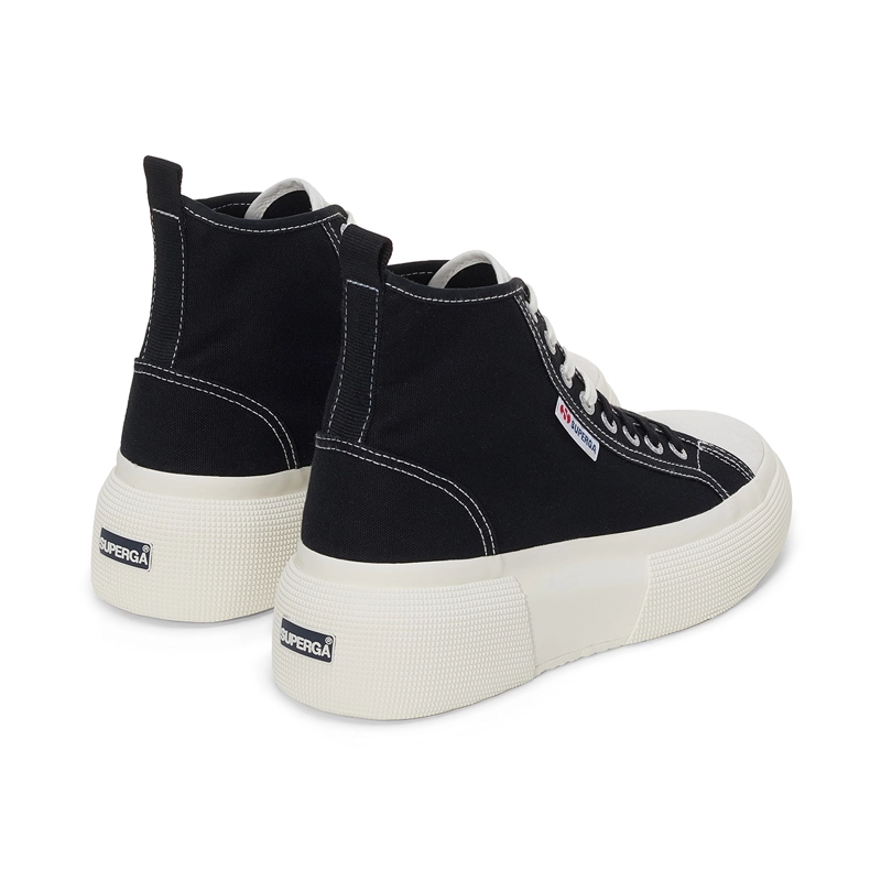 ZAPATILLAS MUJER SUPERGA URBANAS NEGRO S5135QWAE5 2596 BUBBLE MID BLACK WHITE - 3