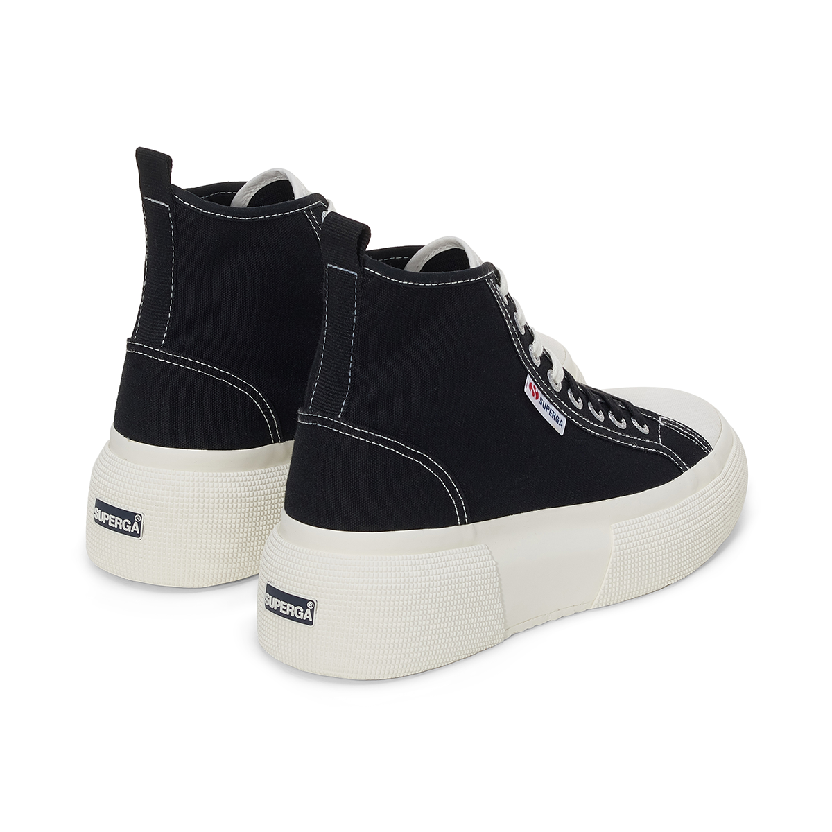 ZAPATILLAS MUJER SUPERGA URBANAS NEGRO S5135QWAE5 2596 BUBBLE MID BLACK WHITE - 3