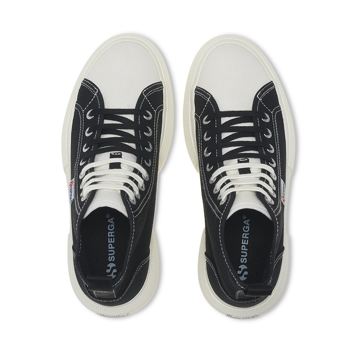 ZAPATILLAS MUJER SUPERGA URBANAS NEGRO S5135QWAE5 2596 BUBBLE MID BLACK WHITE - 4