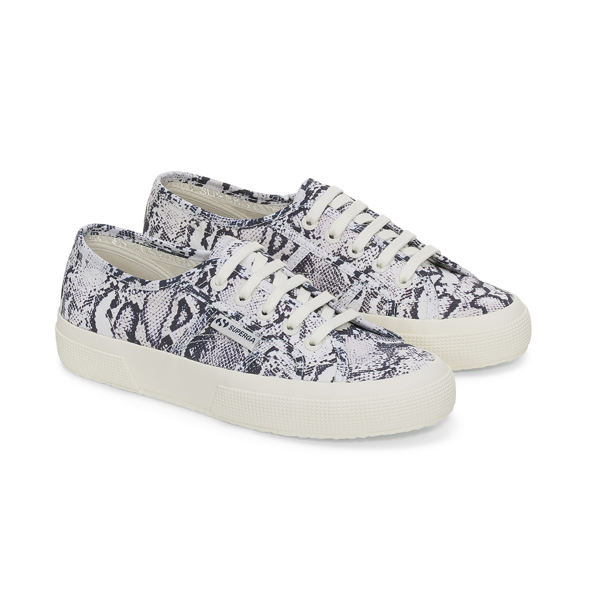 ZAPATILLAS MUJER SUPERGA URBANAS BLANCO 2750 PRINT  AVORIO SNAKE - 2