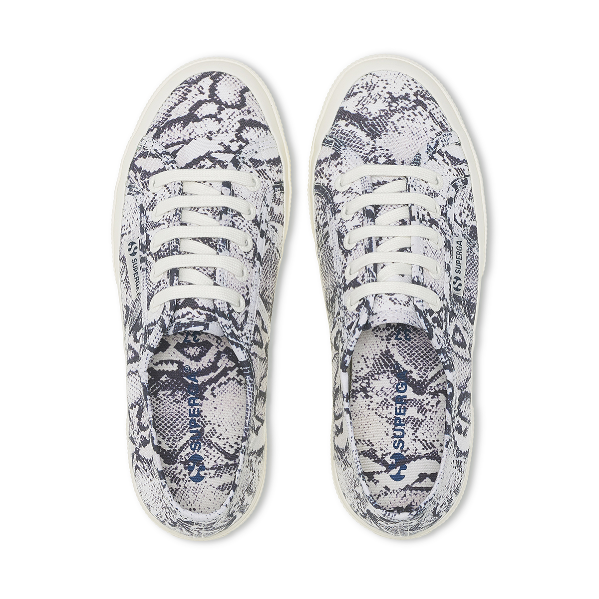 ZAPATILLAS MUJER SUPERGA URBANAS BLANCO 2750 PRINT  AVORIO SNAKE - 4