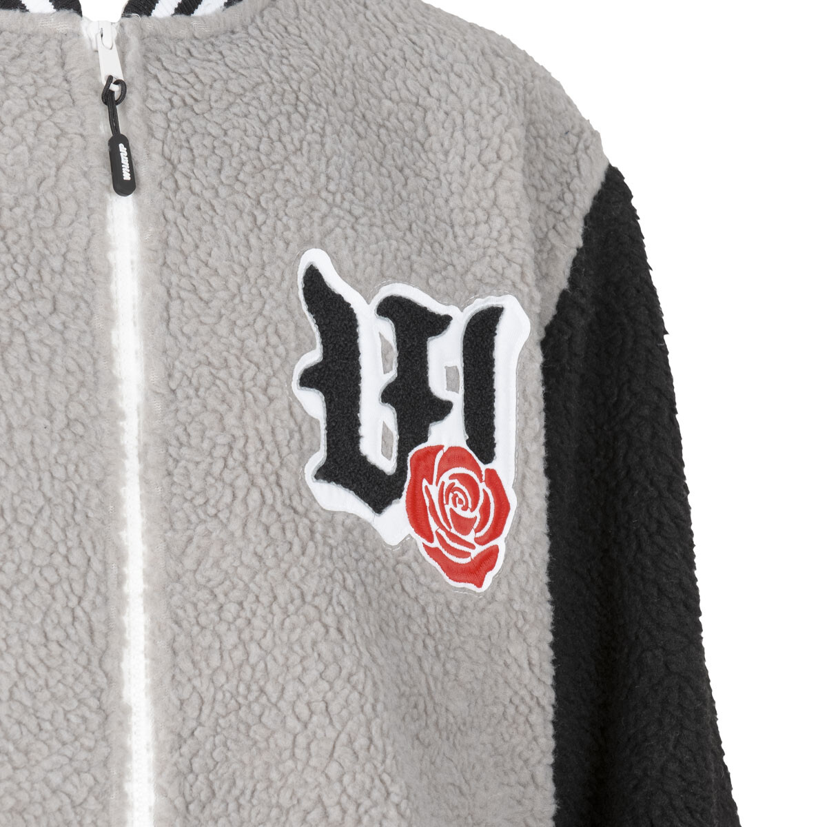 SHERPA FULL ZIPPER DOG AND ROSES GREY - 5