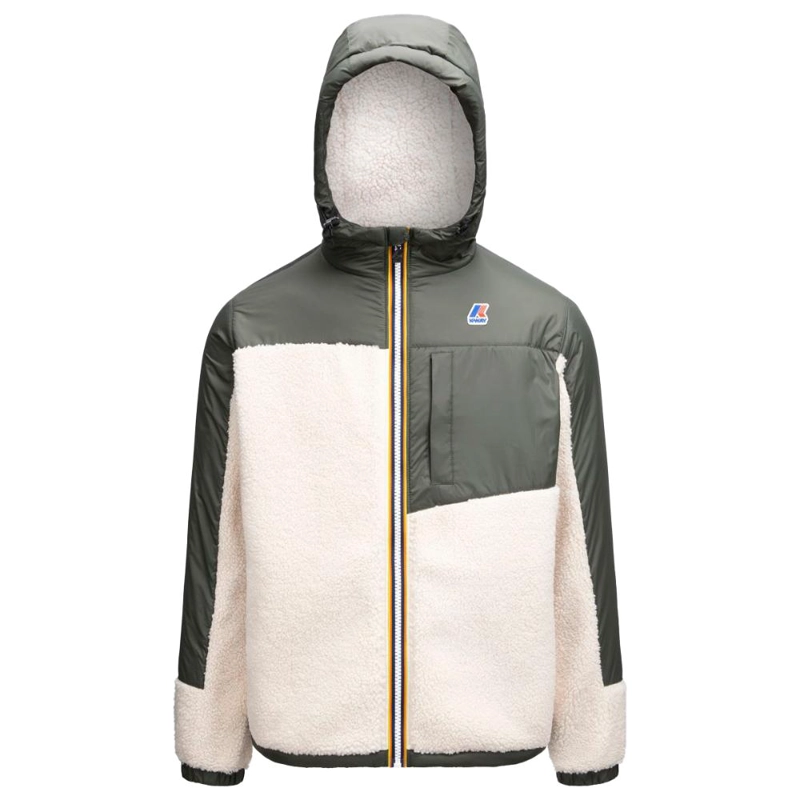 CHAQUETA LE VRAI 3.0 NEIGE ORSETTO ECRU GREEN BLACKISH - 1