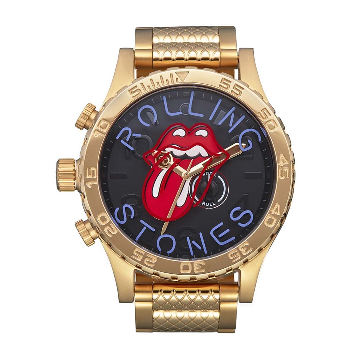 RELOJ ROLLING STONES 51-30 GOLD BLACK - 1