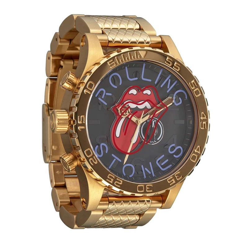 RELOJ ROLLING STONES 51-30 GOLD BLACK - 2