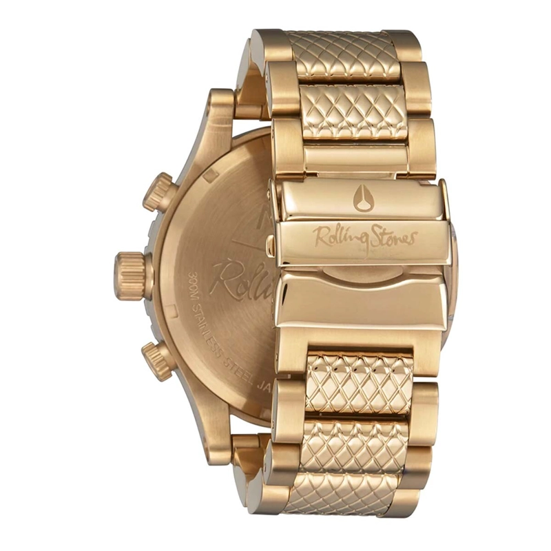 RELOJ ROLLING STONES 51-30 GOLD BLACK - 4