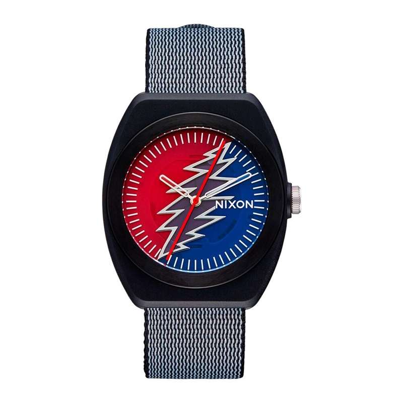 RELOJ GRATEFUL DEAD LIGHT WAVE ALL BLACK BLUE RED NIXON - 1