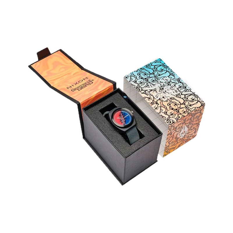 RELOJ GRATEFUL DEAD LIGHT WAVE ALL BLACK BLUE RED NIXON - 5