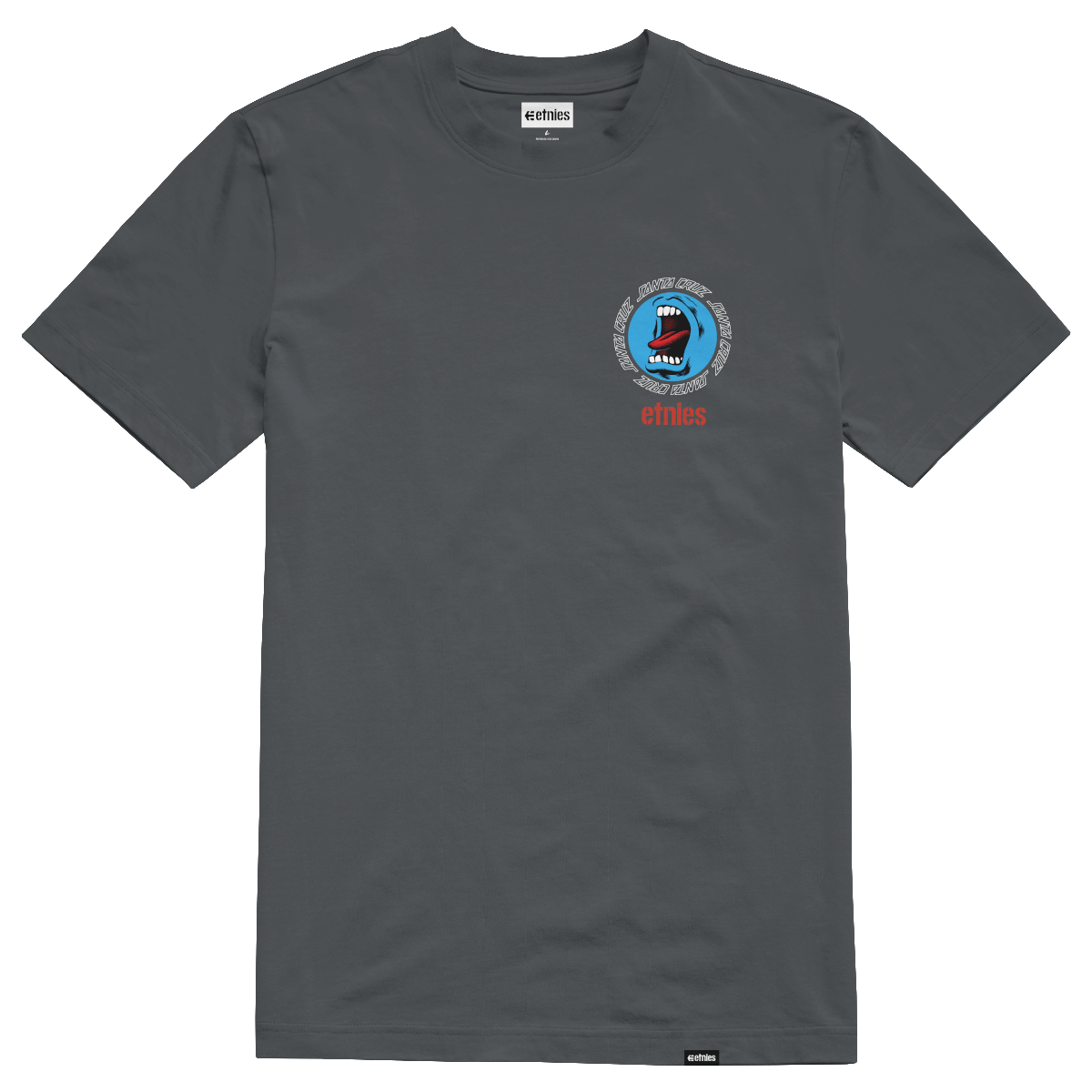 POLERA ETNIES SCREAMING HAND CHARCOAL - 1