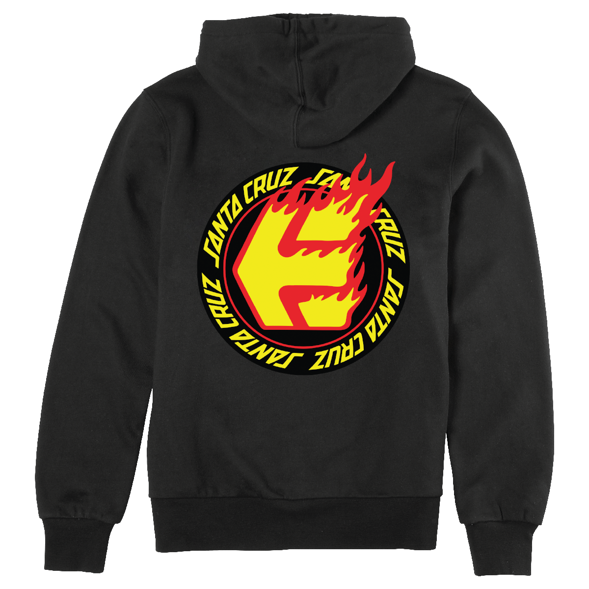 POLERON ETNIES SANTA CRUZ FLAME HOODIE BLACK - 2