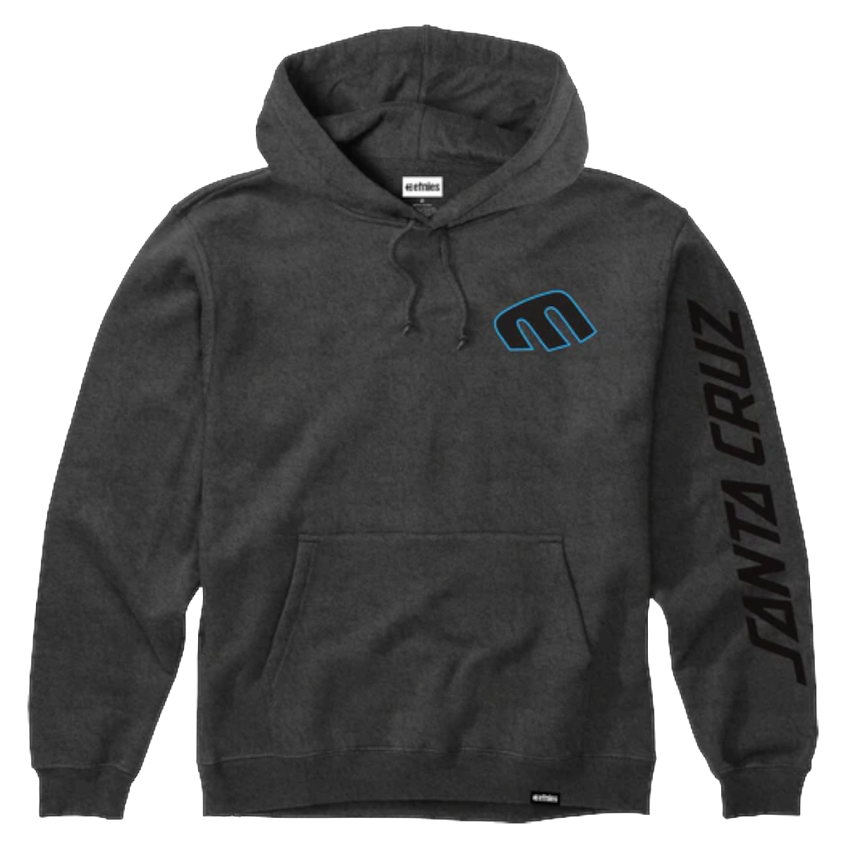 POLERON ETNIES SCREAMING HAND HOODIE CHARCOAL - 1
