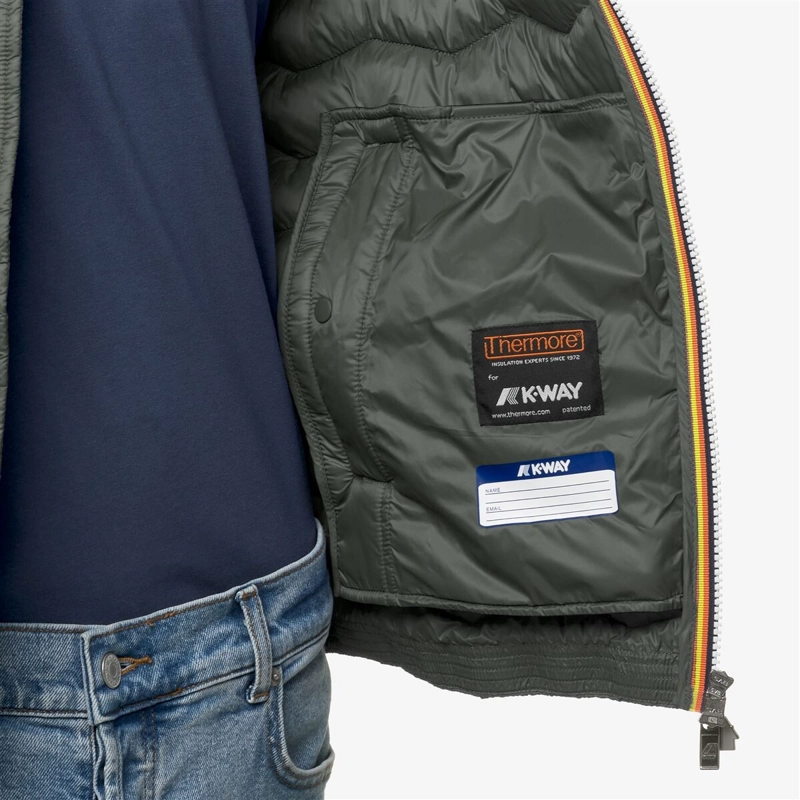 CHAQUETA MEN JACK QUILTED WARM GREEN BLACKISH - 5