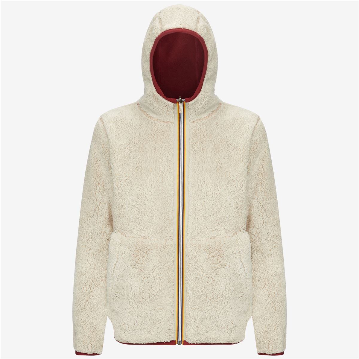 POLAR WOMEN REVERSIBLE K-WAY LILY RED DARK BEIGE GREY - 2
